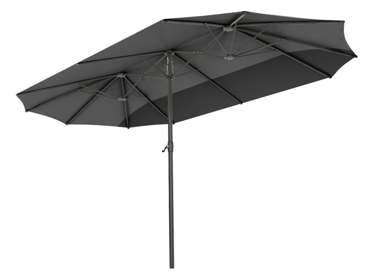 Lifegoods dubbele parasol - dark grey