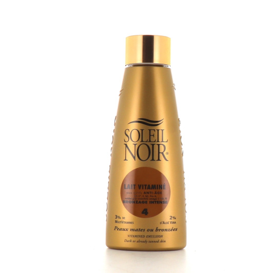 Soleil Noir lait corps vitaminé bronzage intense - Peau mate, bronzée