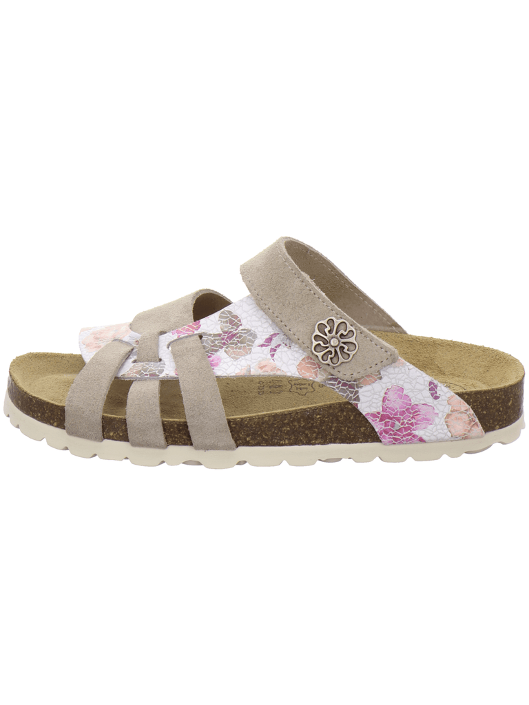 Pantoletten Damen Kralle beige