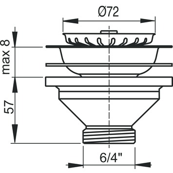 Sanivesk Korfplug 6/4 Wit