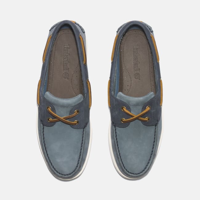 Scarpa da Barca in Pelle Classic da Uomo in Blu                medio