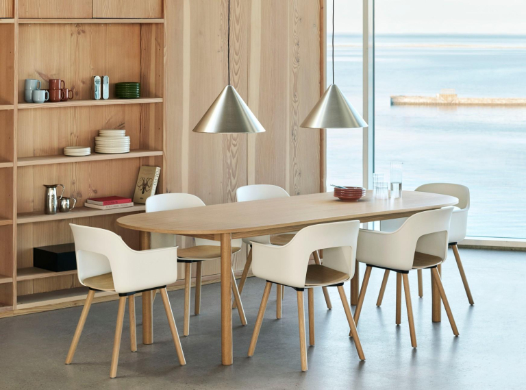 Hay Annex tafel Oblong 220x95 gelakt eiken