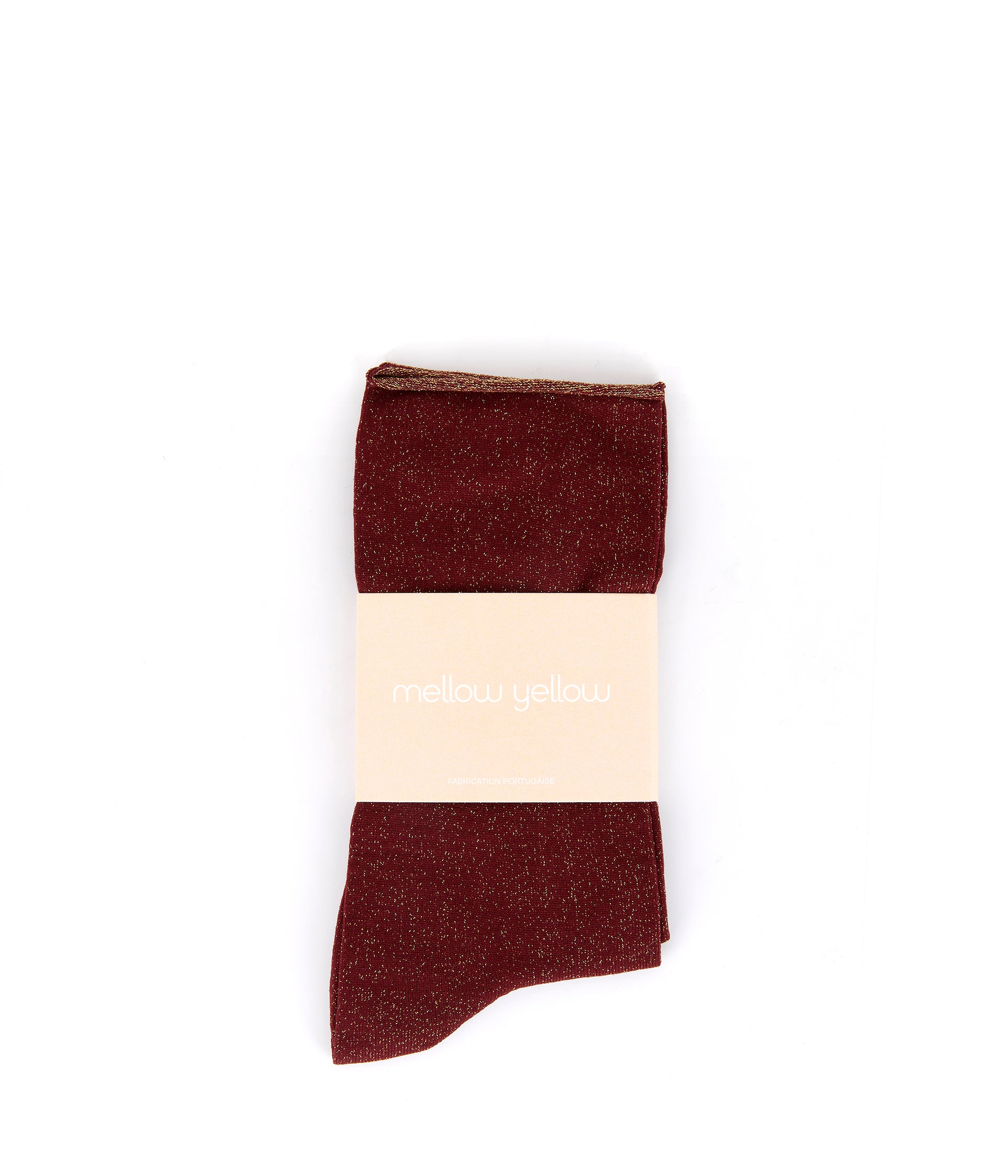 Chaussettes bordeaux or Alexina