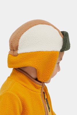 Nordbjörn Knallen Fleece-lue, Inca gold/Deep Depths/Tobacco brown