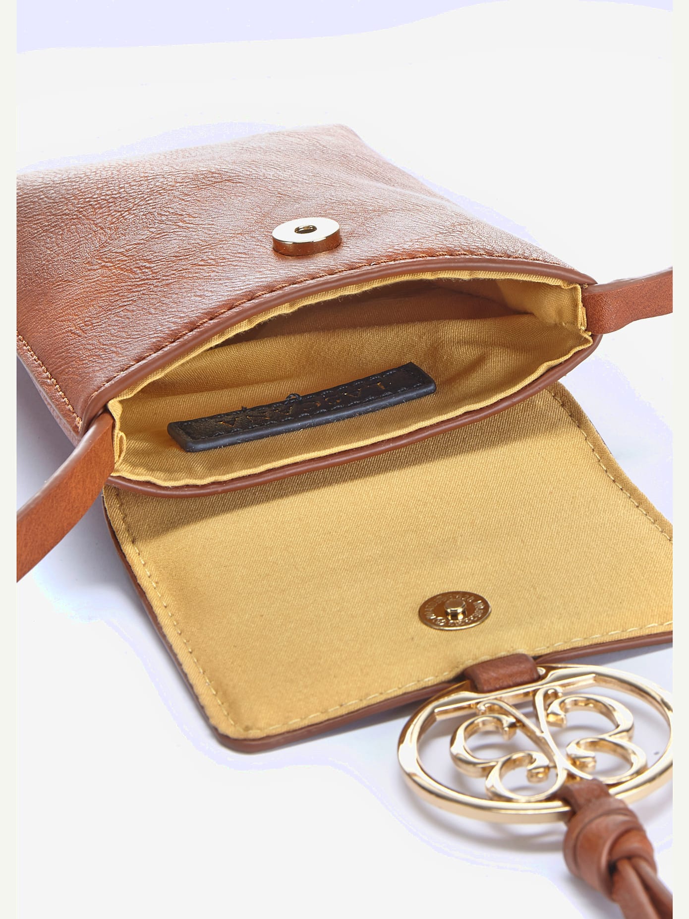Sac en bandoulière pochette pour téléphone tendance avec détails couleur or