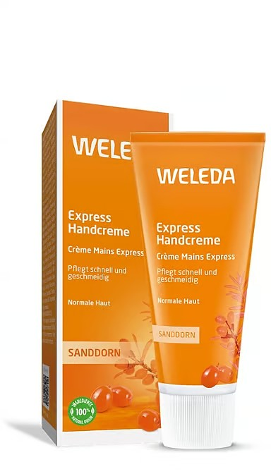 Weleda Handcreme<br>50 ml, Tube, Creme, express Sanddorn