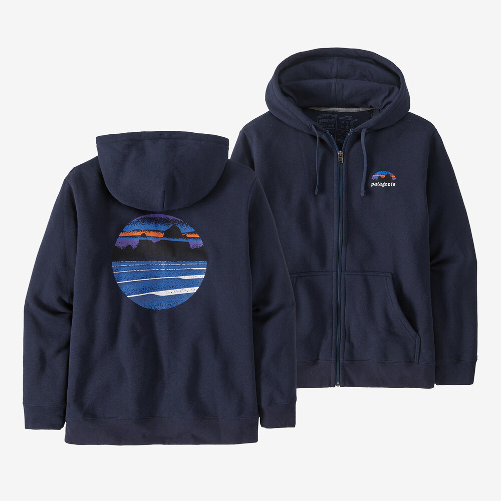 Skyline Stencil Uprisal Kapuzenpulli mit durchgehendem Reißverschluss