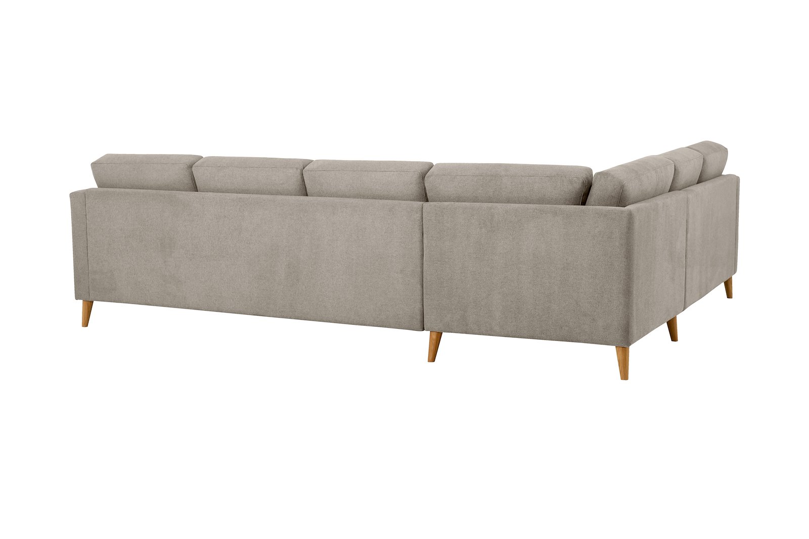 Eden hjørnesofa 23 hjørne i tekstil Brooklyn 14 Latte med ben i eik natur (15137).