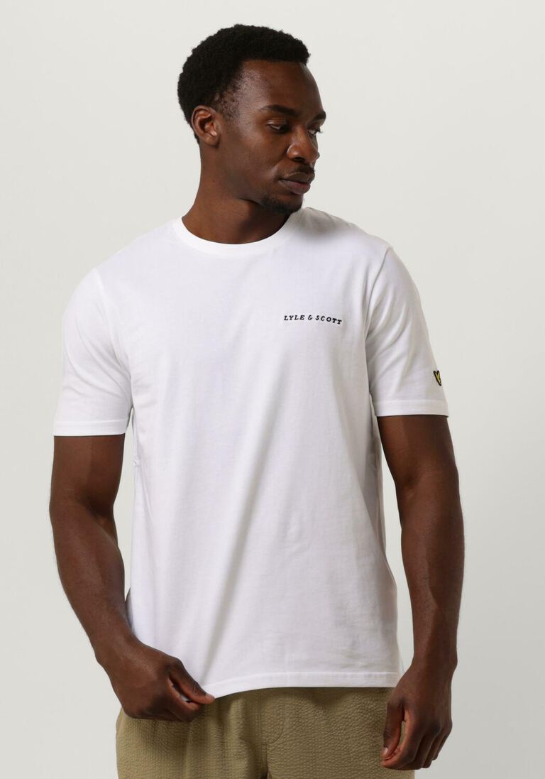 LYLE & SCOTT witte lyle & scott t-shirt embroidered t-shirt