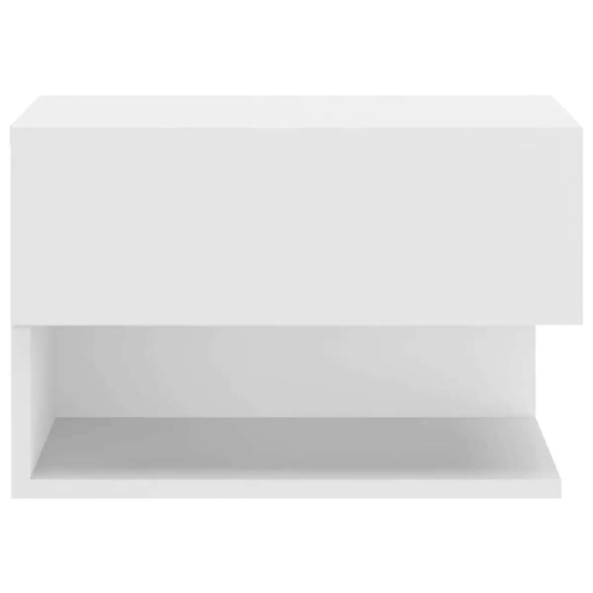 vidaXL Table de Chevet Murale Blanche