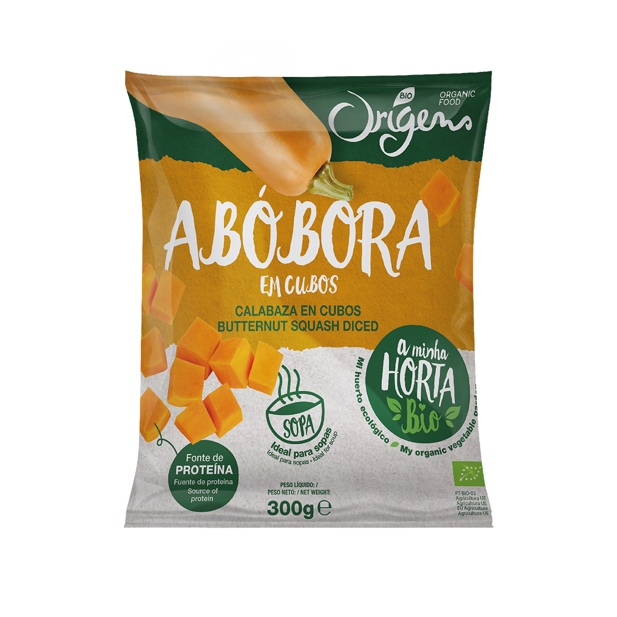 CUBOS ABOBORA ORIGENS BIO ULTRACONGELADOS 300G