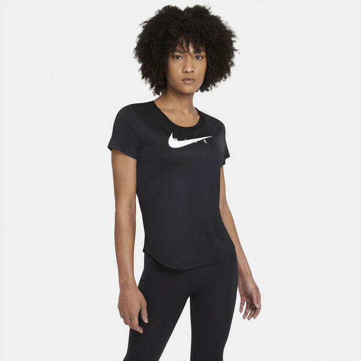 Nike Swoosh Run T Shirt Sort