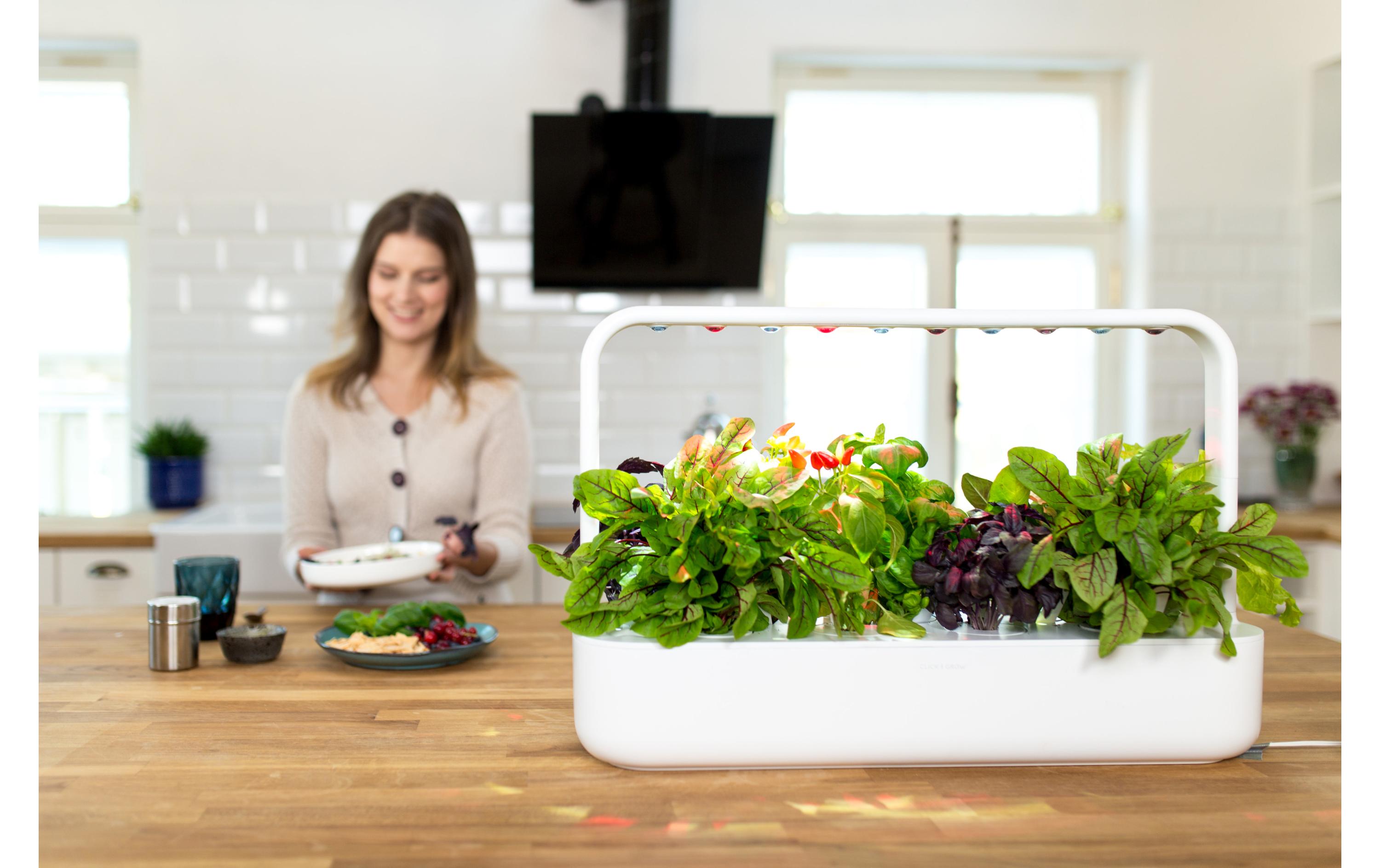 Kräutertopf Smart Garden 9 Weiss<br>Intelligentes Pflanzengefäss