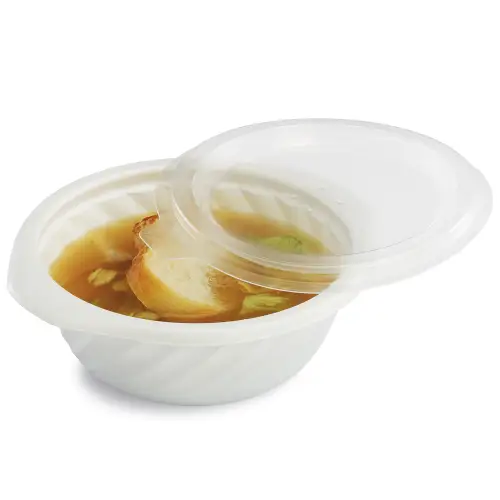 Bol plastique scellable avec poignées blanc 350 cc Alphaform