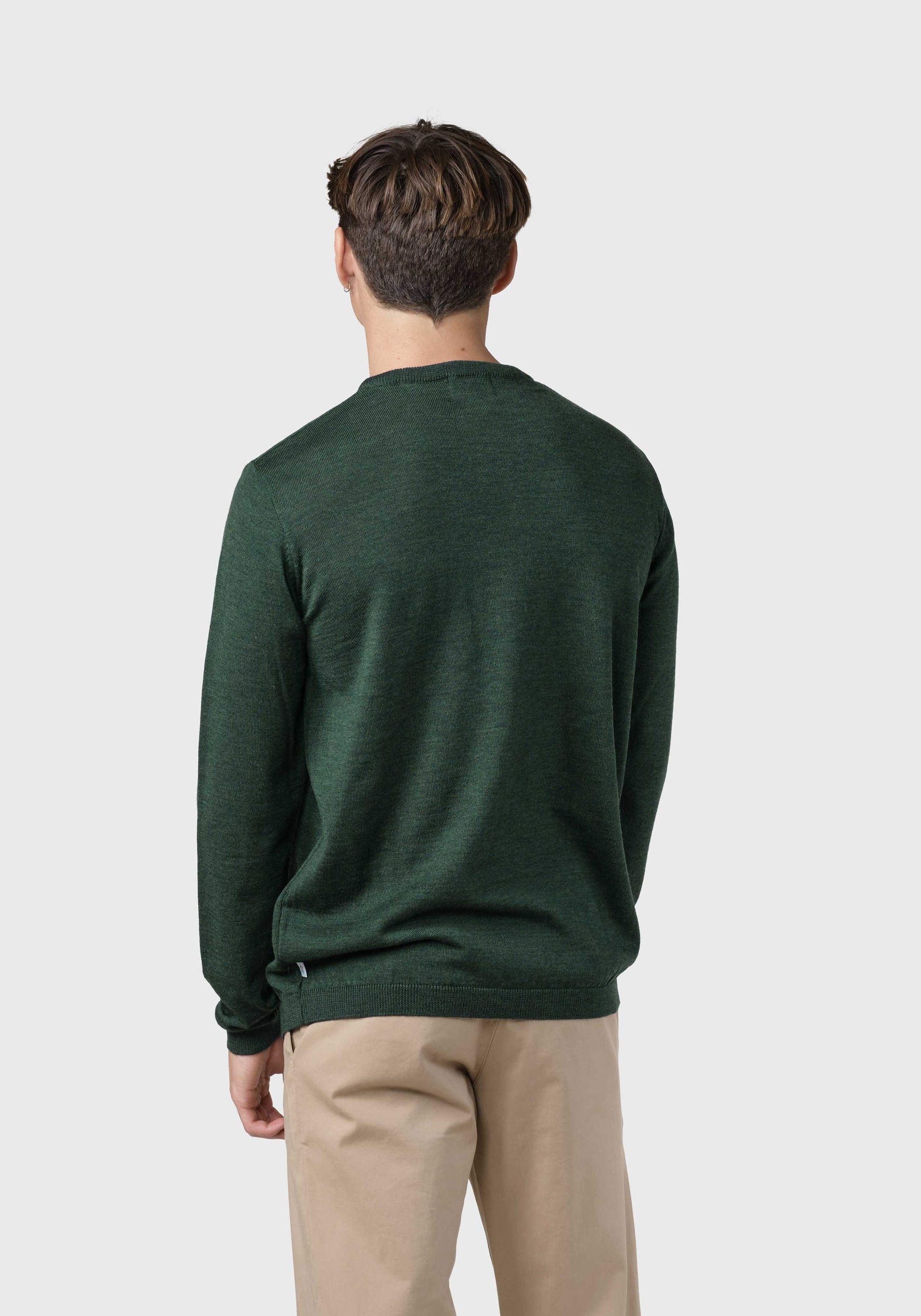 Klitmøller Collective Strickpullover Mens Basic Merino Moss Green