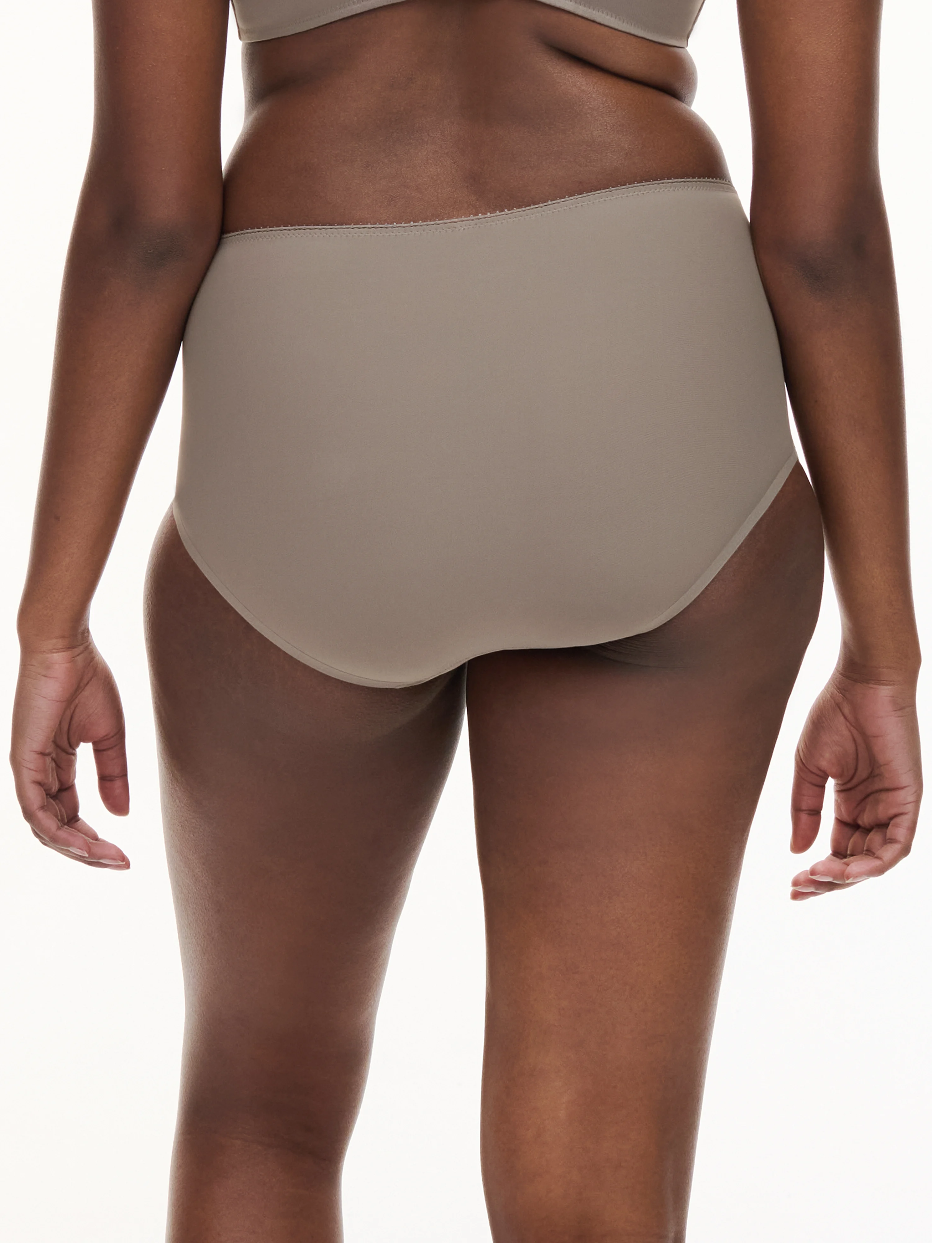 INTRIGUE - Culotte taille haute broderie | Gris