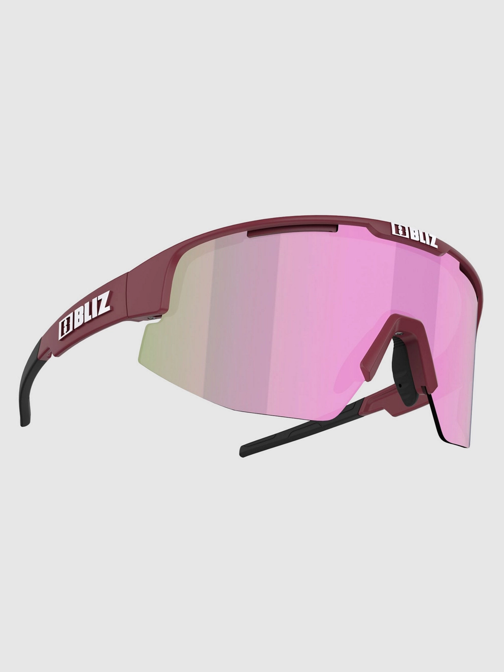 BLIZ Active Eyewear Matrix Small Matt Burgundy Sunglasses brown w rose multi