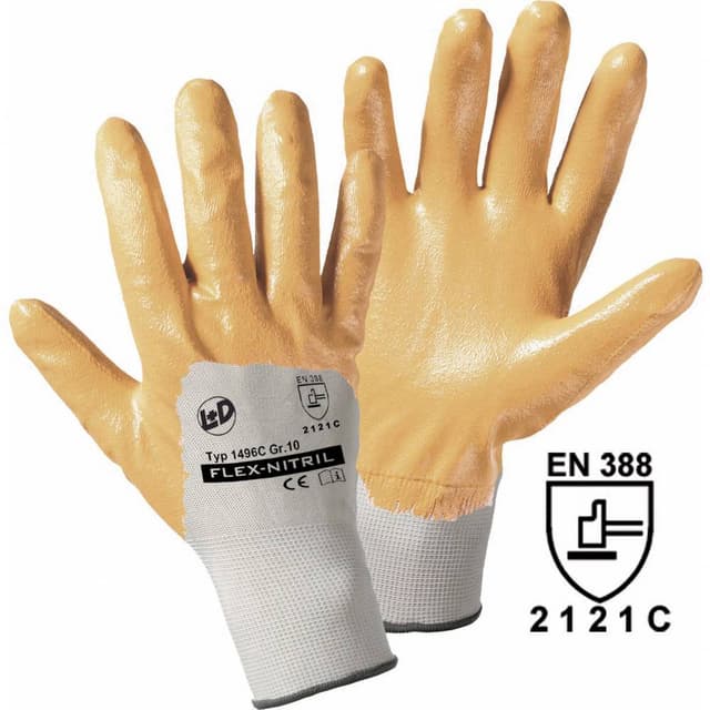 L+D worky Flex-Nitril 1496C-M Polyester Arbejdshandske