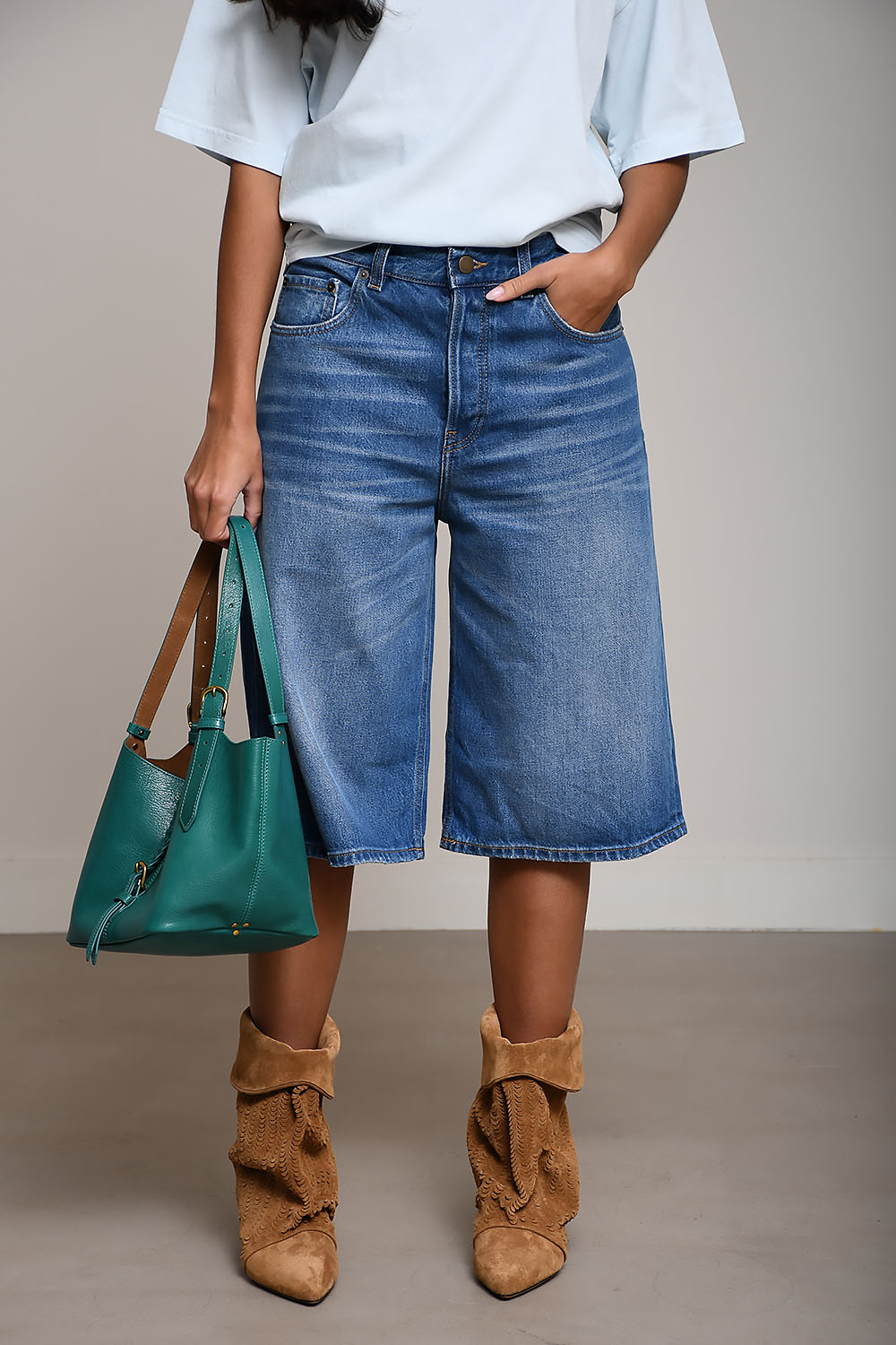 New becky denim short