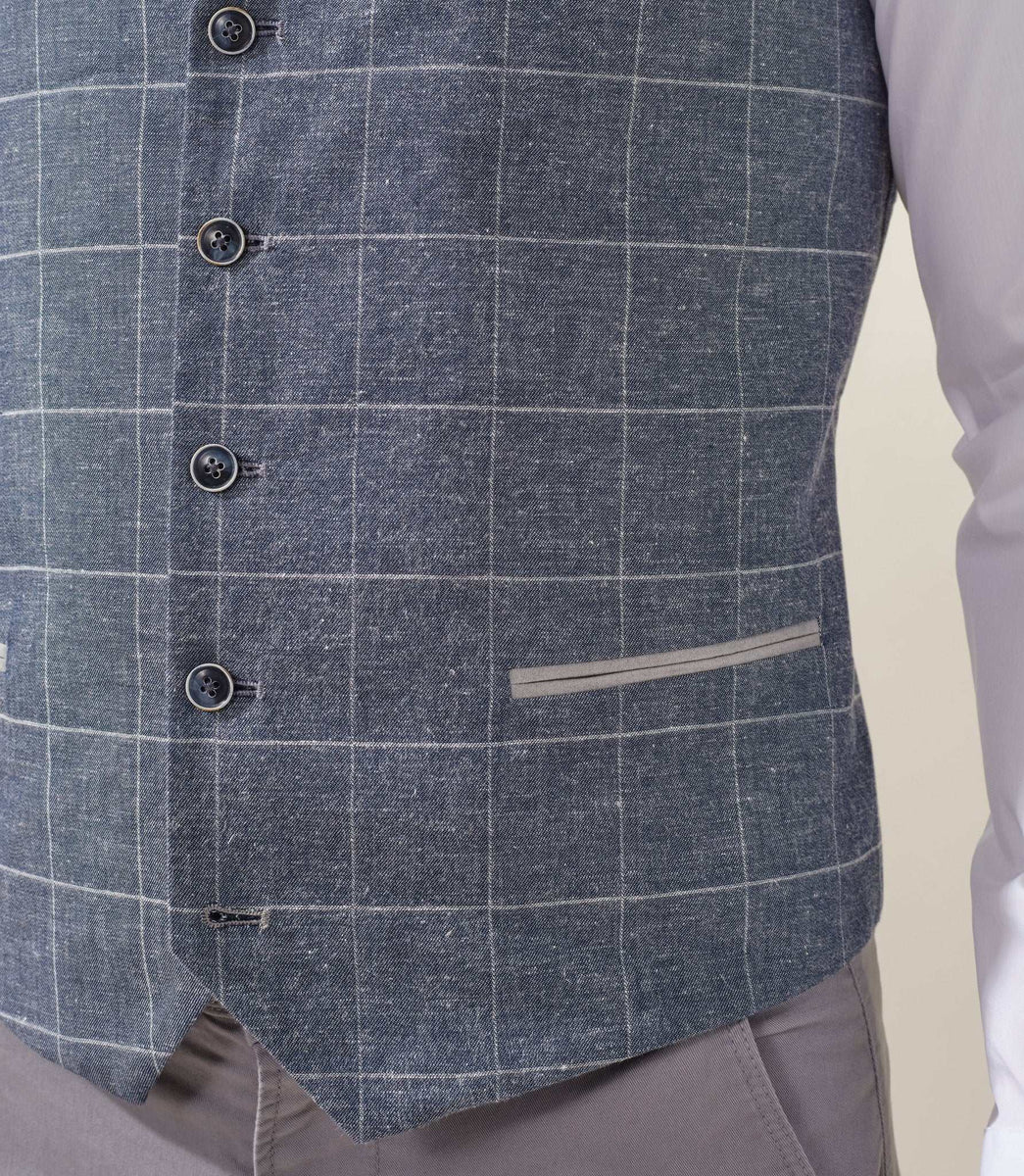 Gilet casual bleu 
