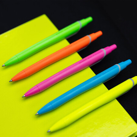 Schneider Reco Neon Kugelschreiber - neon blau - M