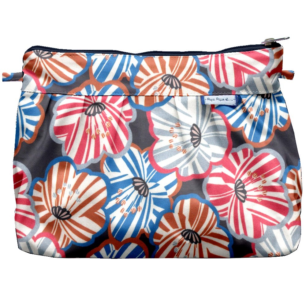 Pochette Plissée Anémones Rayées