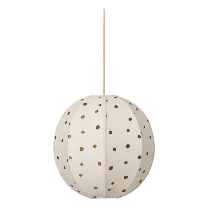 Ferm Living Kids Abat-jour brodé Pois | Blanc cassé