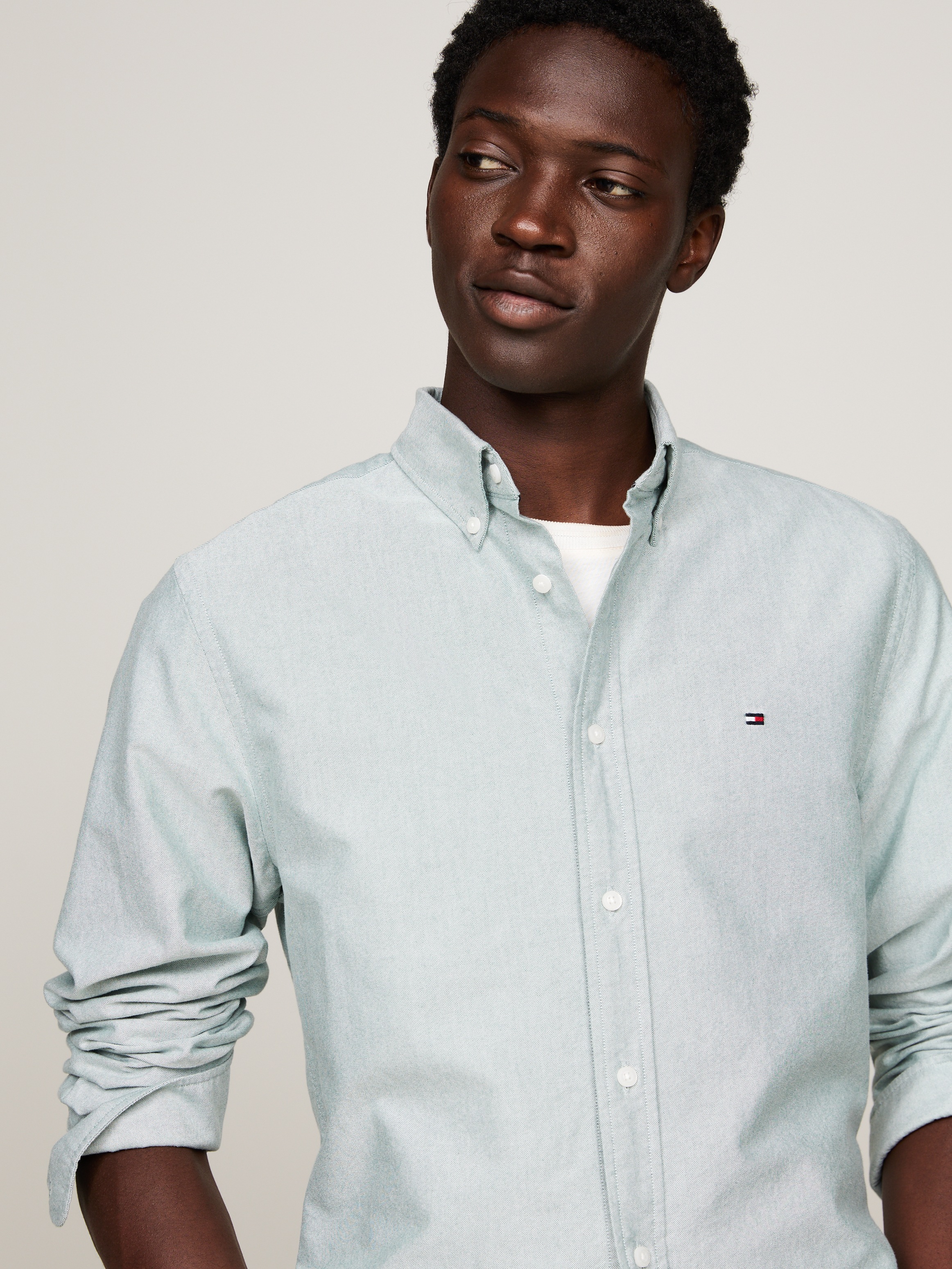 Tommy Hilfiger Langarmhemd »SOLID HERITAGE OXFORD Regular Fit SHIRT«
