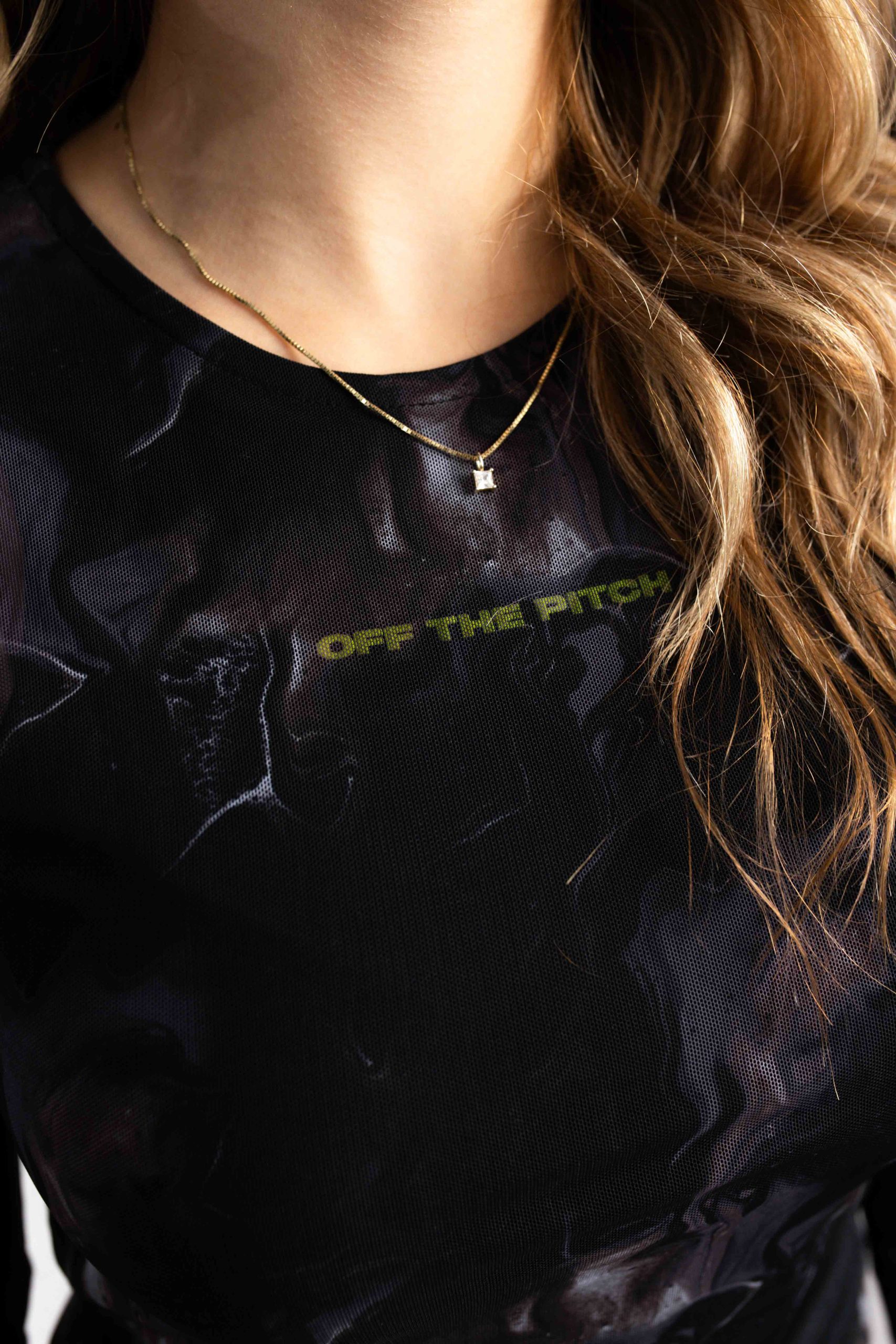 Off The Pitch Marble Mesh Jurk Dames Paars/Zwart