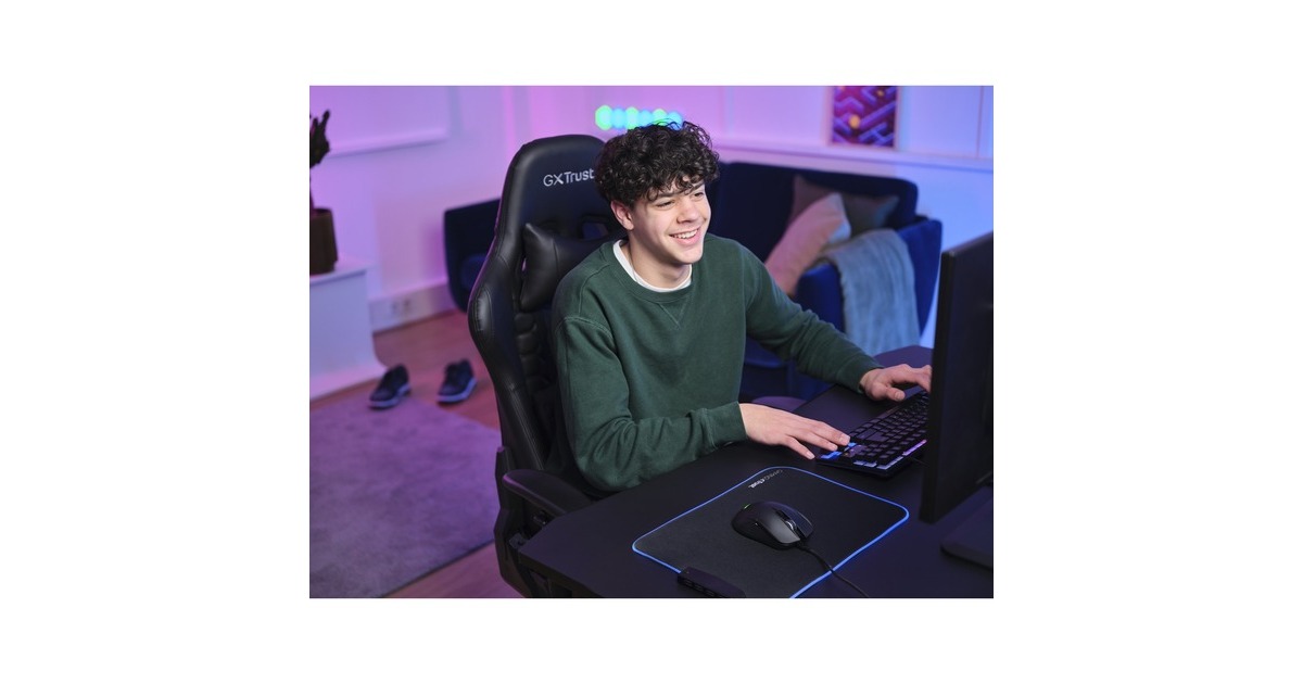 TrustGXT 923  Ybar Wireless gaming muis  (Zwart, RGB, 7200 dpi)