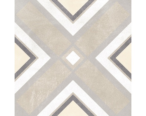 Porseleinen tegeldecoratie Cementine crème mix 15 x 15 x 0,9 cm diverse designs mat R10B