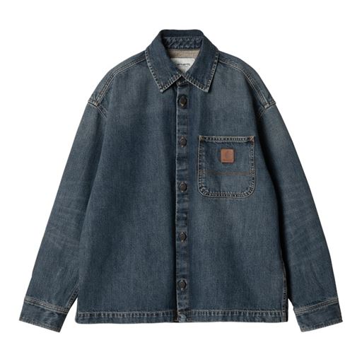Carhartt WIP W' Lovilia Skjortejakke, Blue (Dirty Used Wash), L