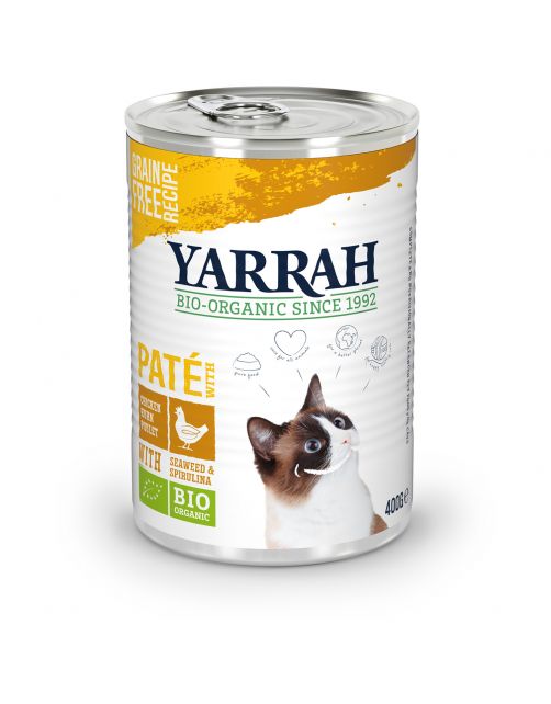 Yarrah Bio Kat Blik Paté 400 g - Kattenvoer