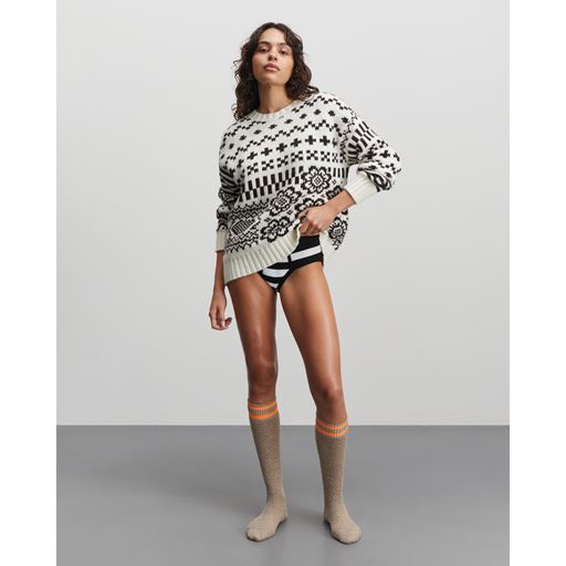 Mads Nørgaard Woolen Bubble Strømper, Teak