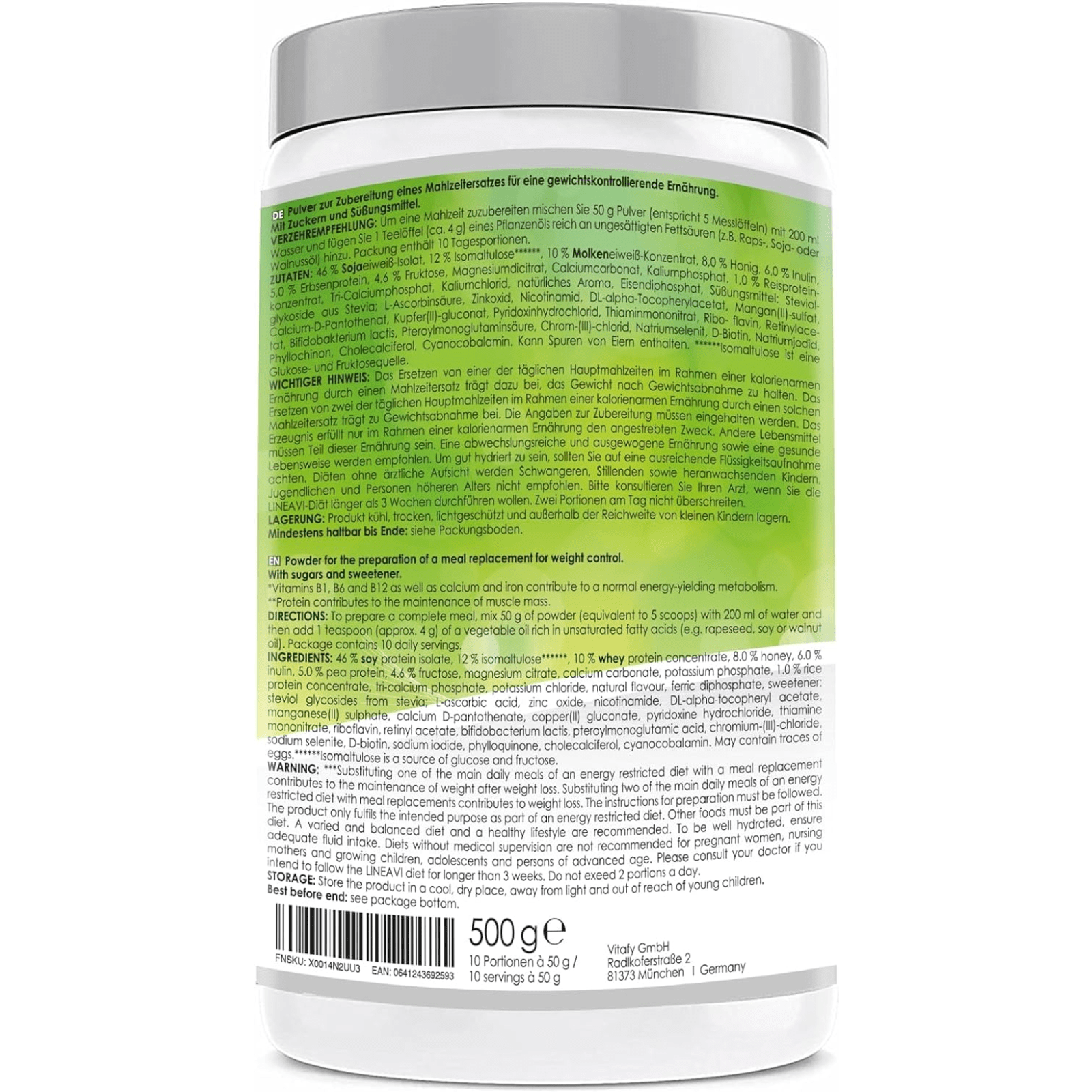 LINEAVI Aktivkost Diät Shake + Shaker (500g)