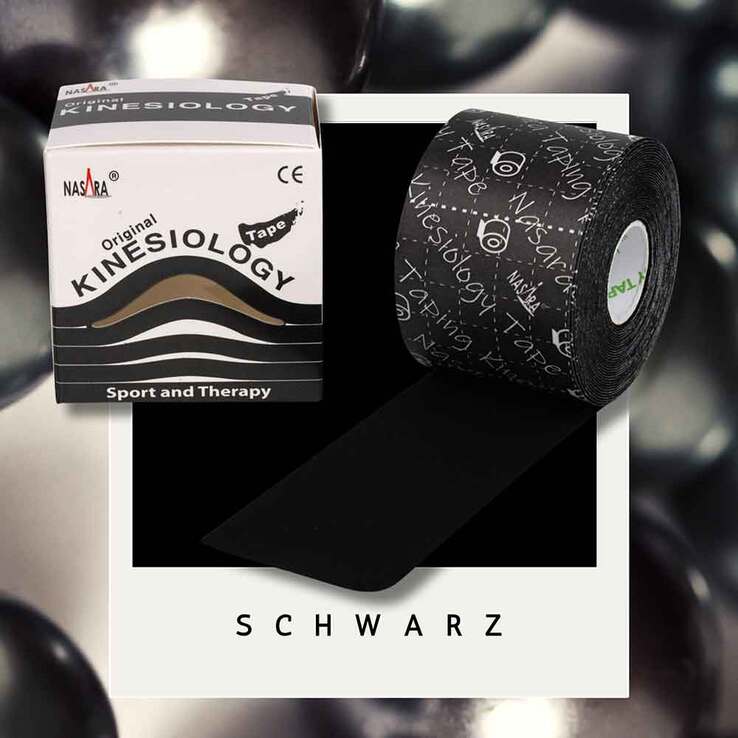 Kinesiologie Tape 5 cm x 5 m schwarz, 1 St