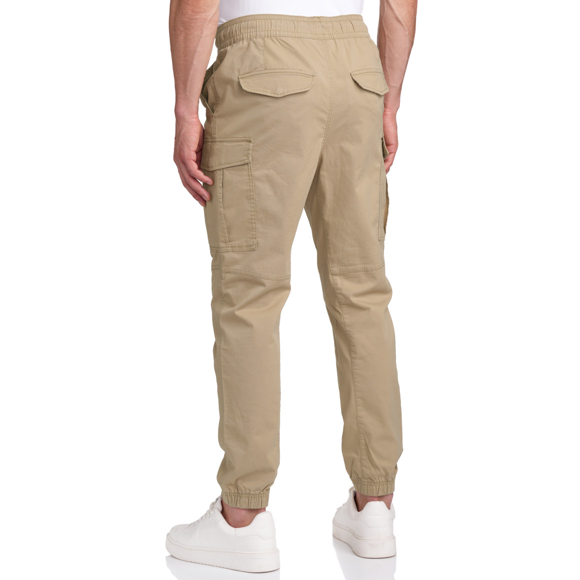 Jonas Nielsen Herren Cargohose mit Elastikbund beige