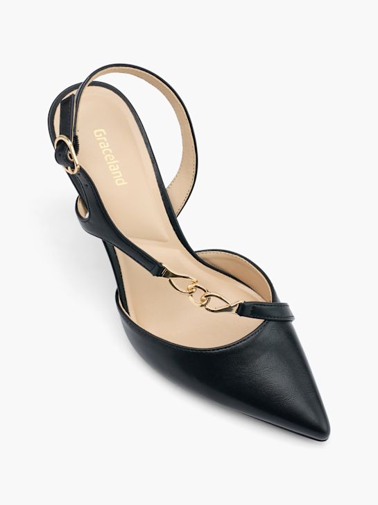 Graceland Slingpumps Schwarz