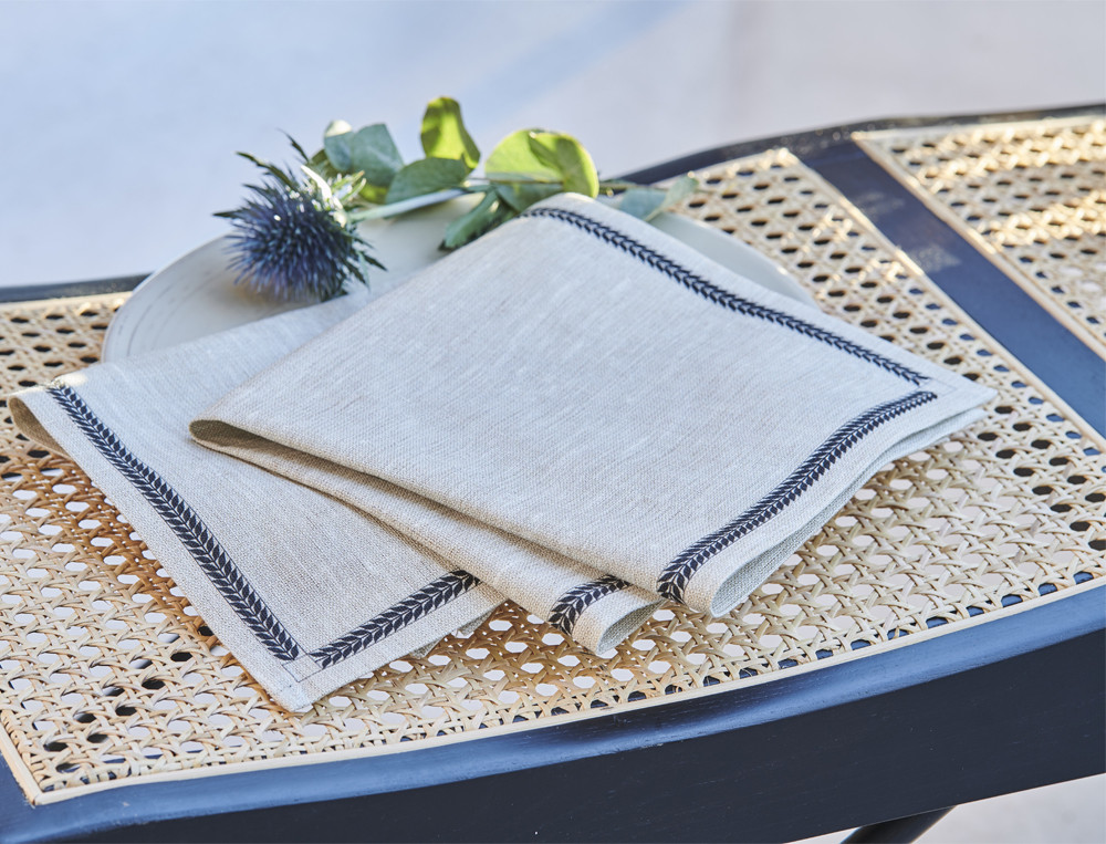 Lot de 2 serviettes de table-Délice de Fleurs