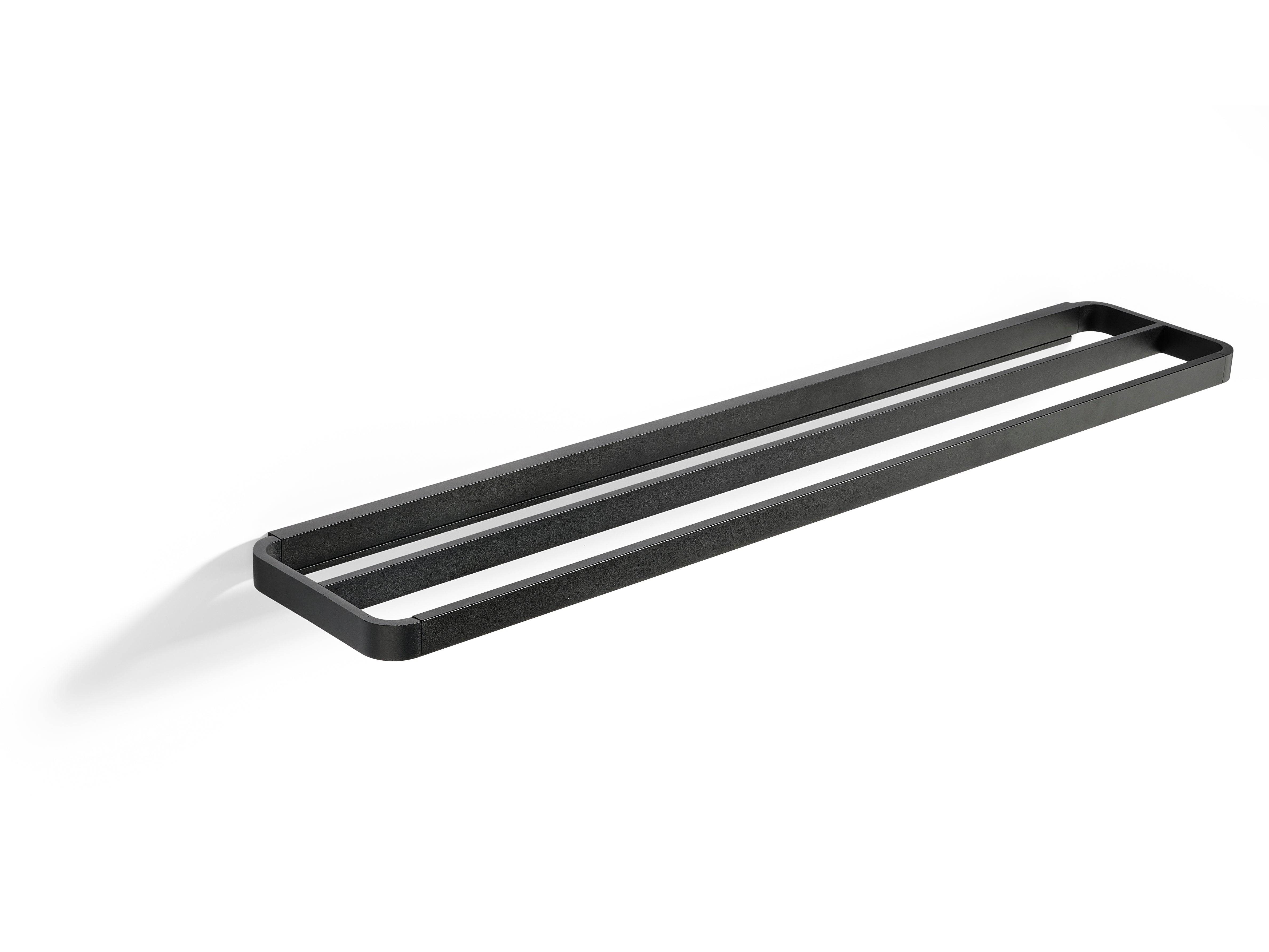 Zone  Rim Dobbelt håndklædestang, sort - L70 cm.