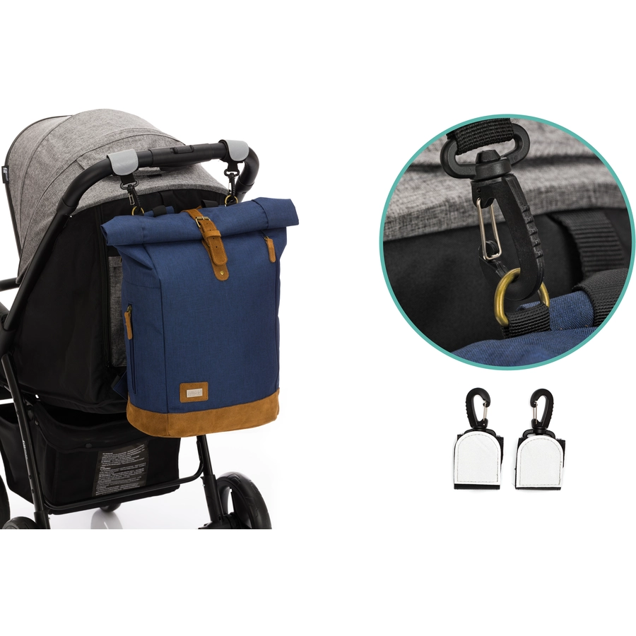 fillikid Wickelrucksack Rolltop Berlin Navy Melange