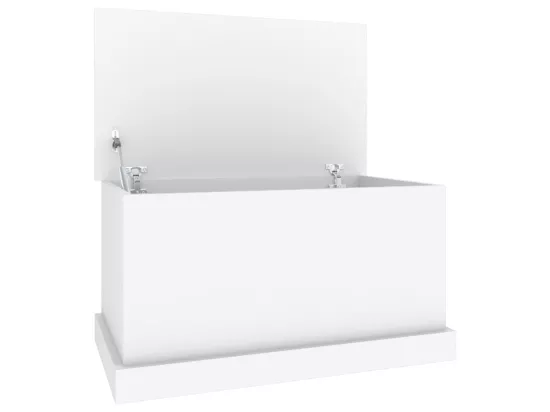 Boîte de rangement blanc 70x40x38 cm bois d'ingénierie