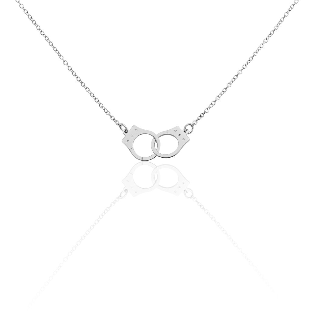 Collier Kim Argent Blanc