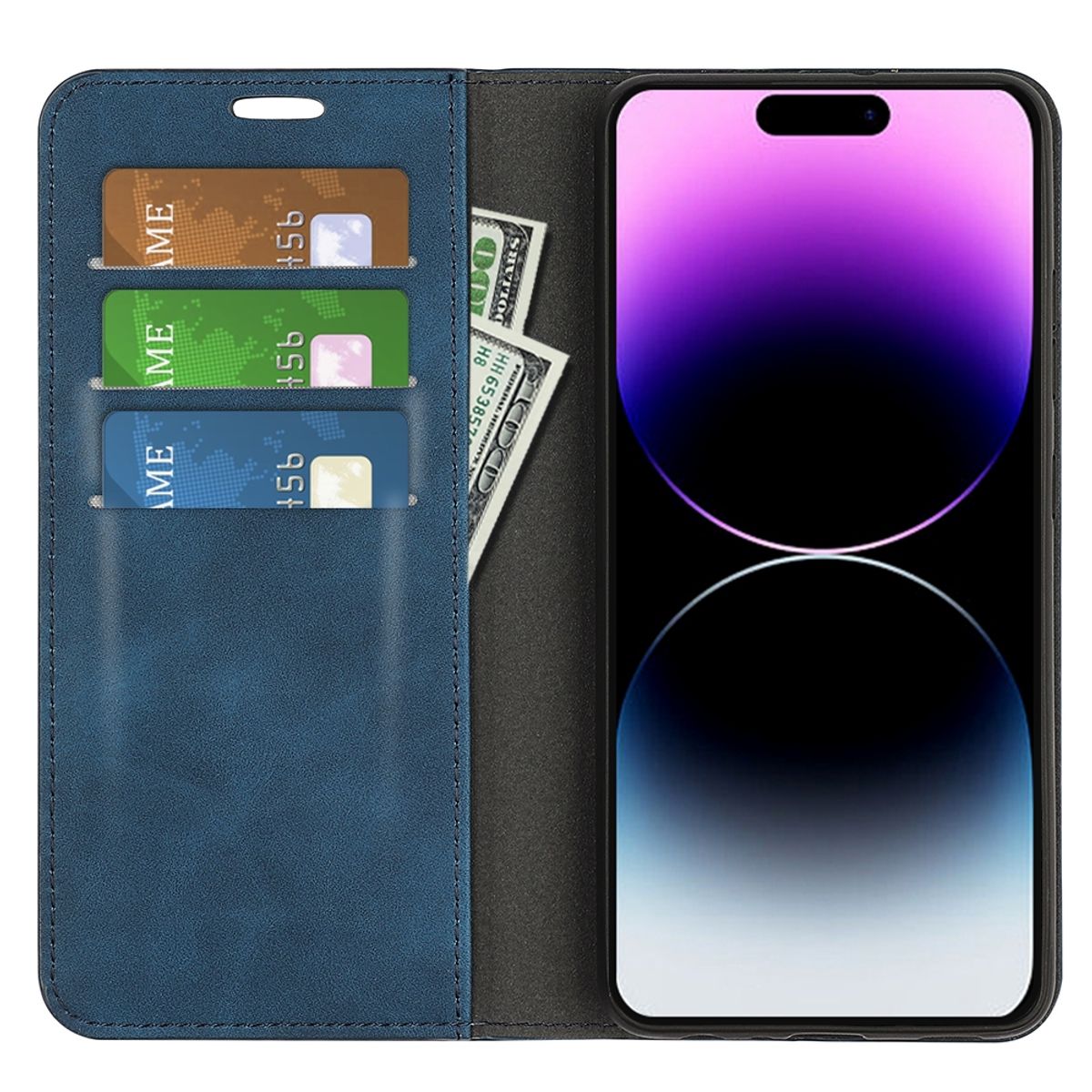 Hülle Handy Schutz für Apple iPhone 15 Pro Case Cover Klapp Tasche Wallet Etuis