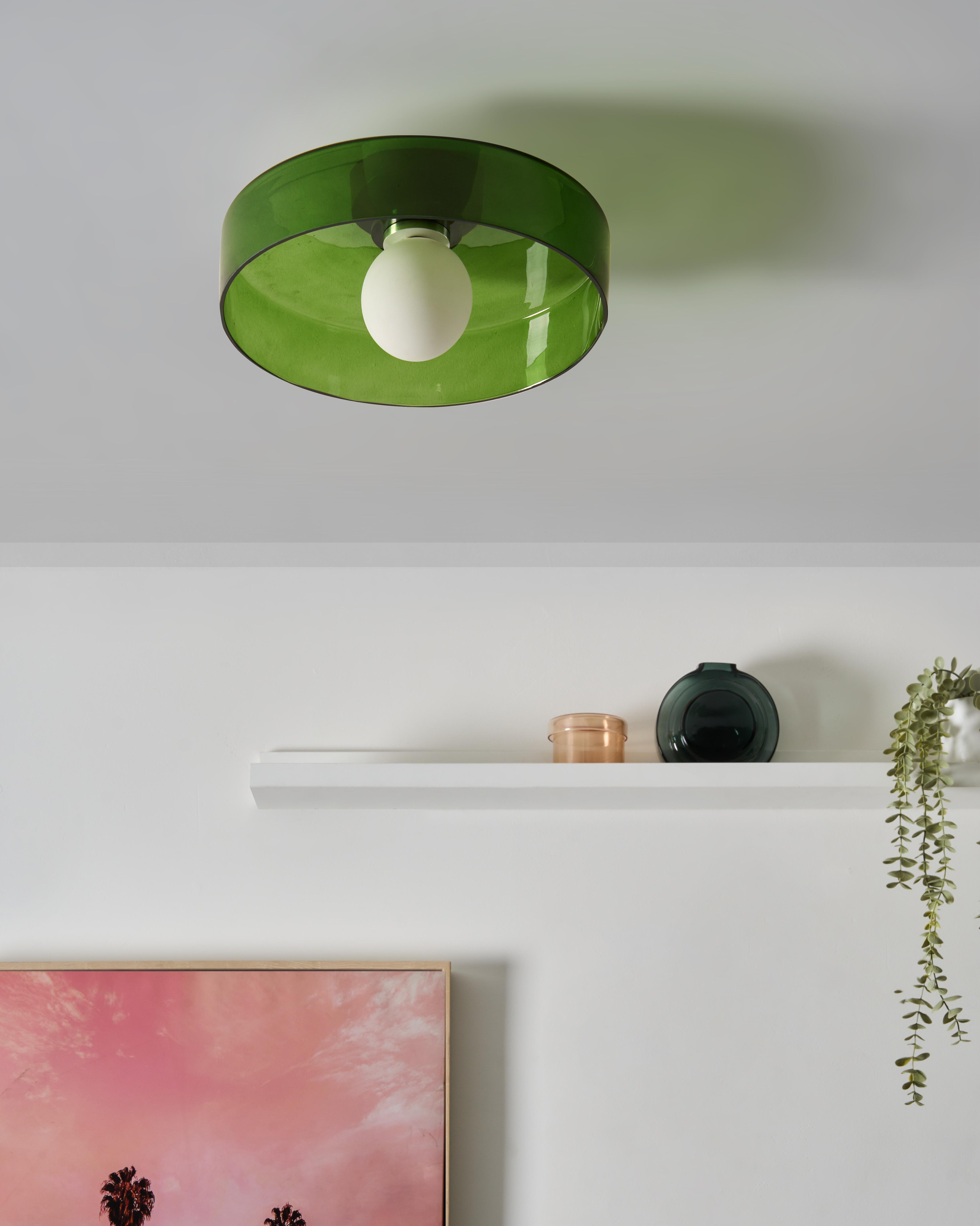 Plafondlamp LUGUSE Glas Groen