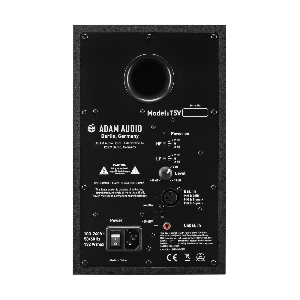 Adam T5V studio monitor set + statieven + kabels