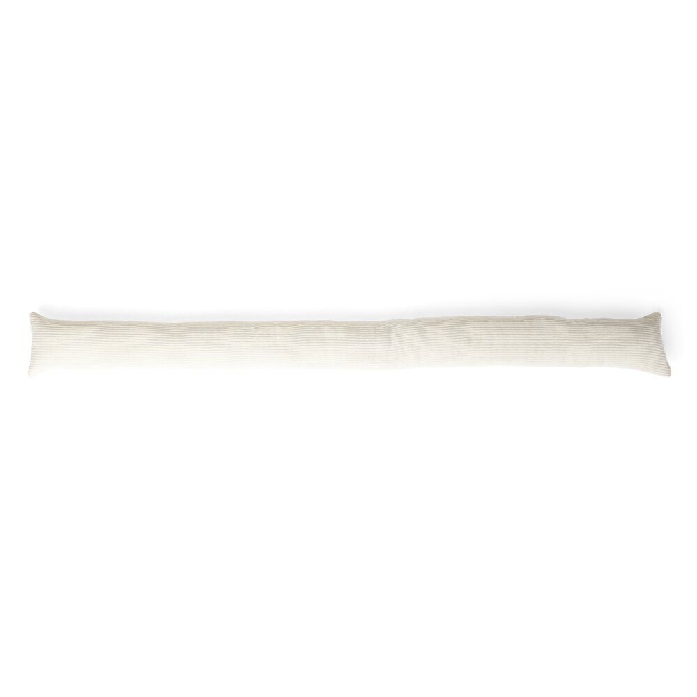 Bas de porte avec fixation adhésive tissu beige Ø8xL90cm