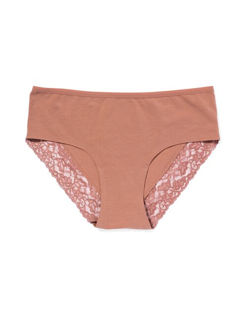 hipster femme en coton avec dentelle marron clair