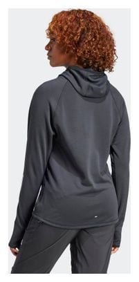 Haut à capuche Adidas Own The Run 3 Noir Femme