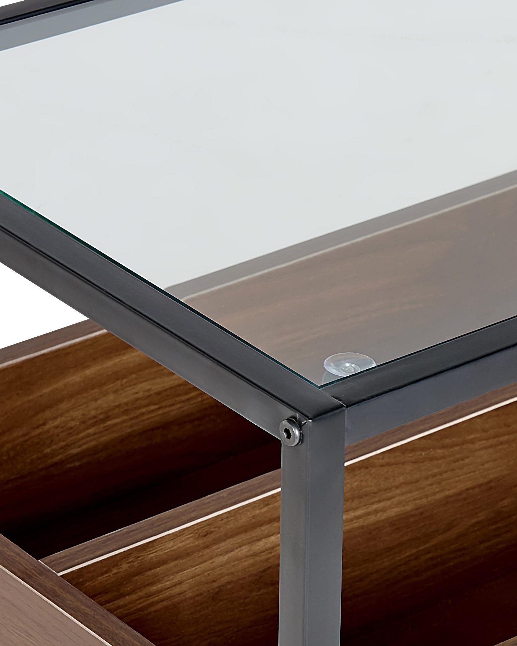 Sidetable WACO Veiligheidsglas Zwart